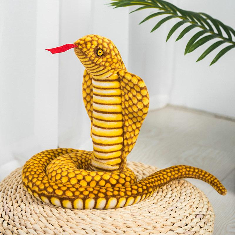 110cm Simulation Plush Toy Boa Cobra Long Stuffed Animal Snake Plushie Funny Tricky BoyFriends Halloween Gift