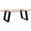 Vidaxl Coffee Table Legs, 2 Pcs, Black, 50X(42-43) Cm, Steel