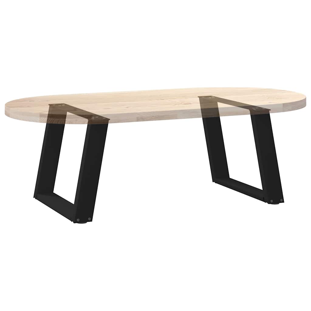 Vidaxl Coffee Table Legs, 2 Pcs, Black, 50X(42-43) Cm, Steel