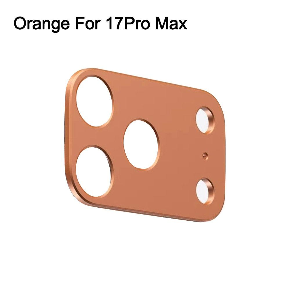 Aluminum Metal Lens Protector Full Cover Orange Camera Lens Cover Anti Scratch HD for iPhone 17Pro/17 Pro Max
