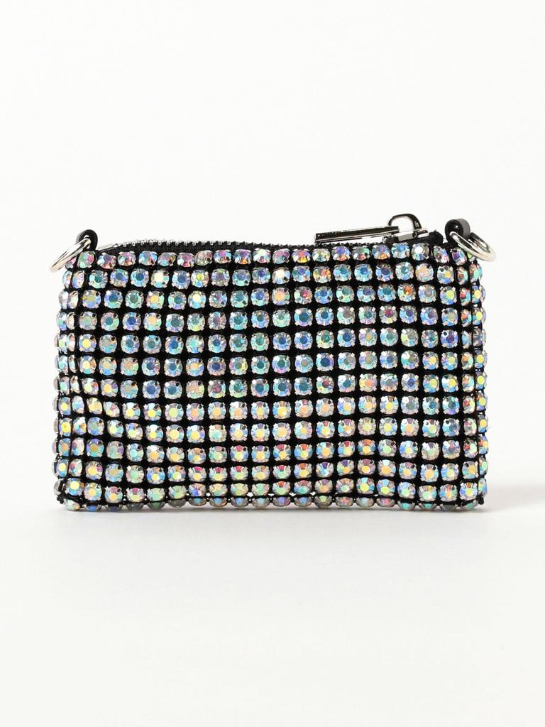 Pouch blicenscell special order bling mini bag for women SILVER ONE SIZE [Ray Beams]