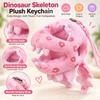 Plush Fabric Dinosaur Doll Headwear Soft Stuffed Dinosaur Keychain Charm  Gifts