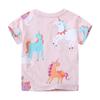 European & American Girls' Round Neck Cotton T-shirt - Summer Short Sleeve