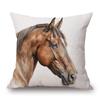 Color Painting Animals Portraits Cushion Covers Bull Raccoon Deer Horse Lemur Koala Print Pillow Case