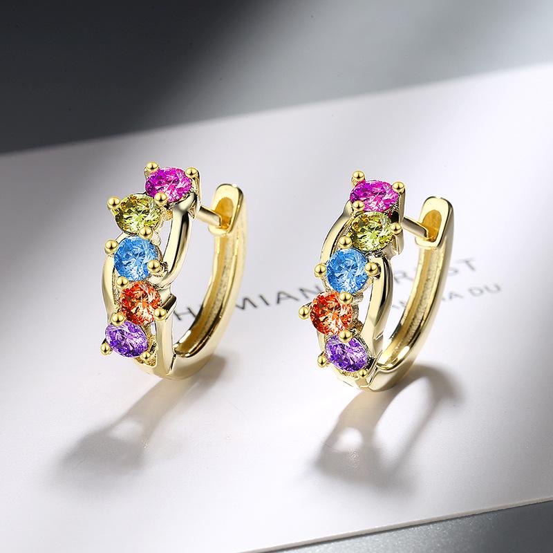 Damskie kolczyki ze stopu miedzi z cyrkoniami Lindon - Kolczyki z zawieszką na prezent weselny