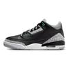 Air Jordan 3 Retro Green Glow Herren-Sneakers Schwarz Wolfsgrau Weiß CT8532-031