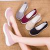 Flying woven mesh women's shoes summer middle-aged mother shoes comfortable and breathable one-pedal flat shoes women