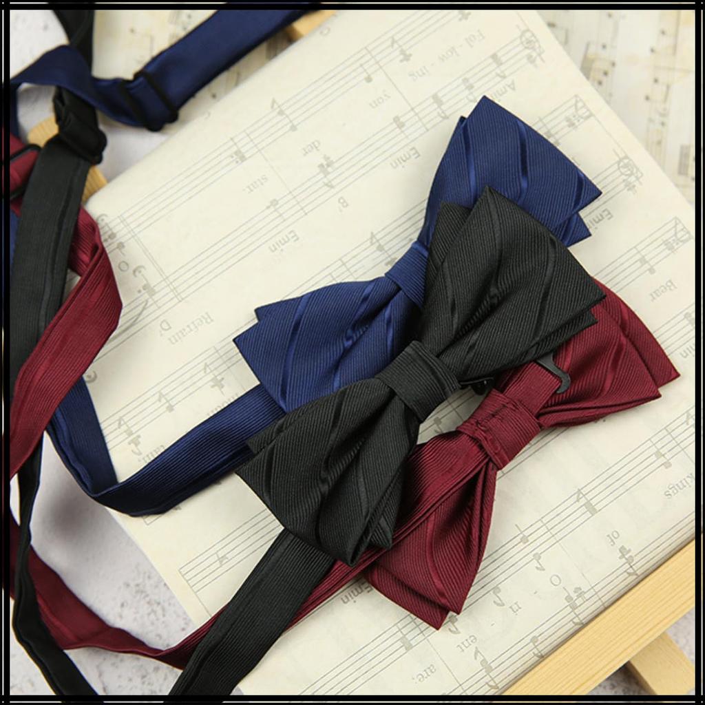 [White Fang] Moderne Fliege, Polyester, Stilvoll, Für Damen & Herren, NC044 (Marine)