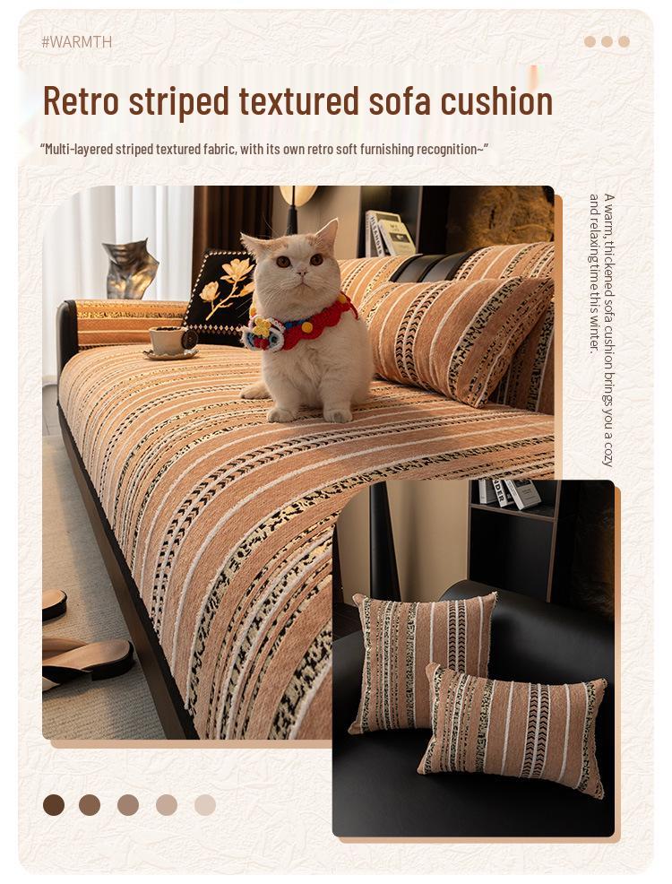 Transborder High-End Non-Slip Leather Sofa Cushion Cover for All Seasons 2026