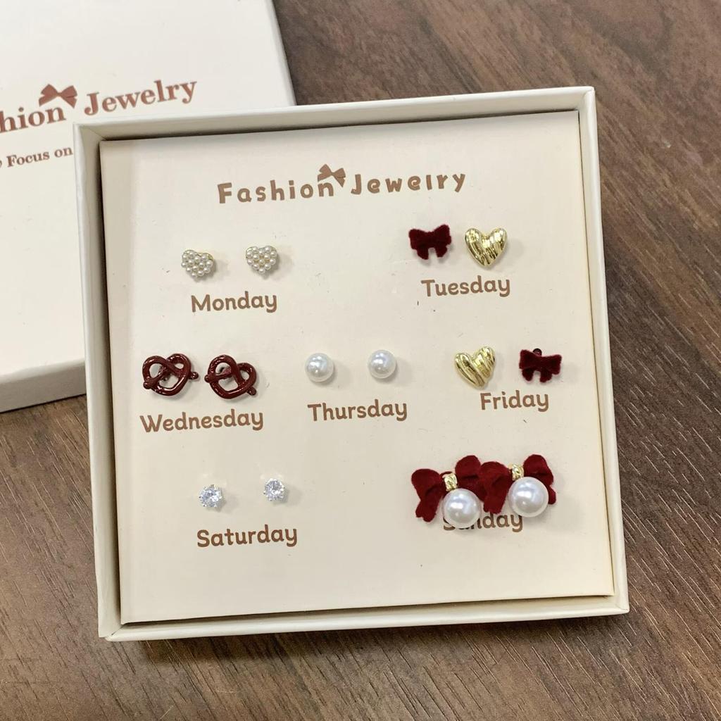 Letnie Kolczyki Serce z Kwiatami Pudełko Prezentowe: Wszechstronne codzienne ubrania dla kobiet i studentek