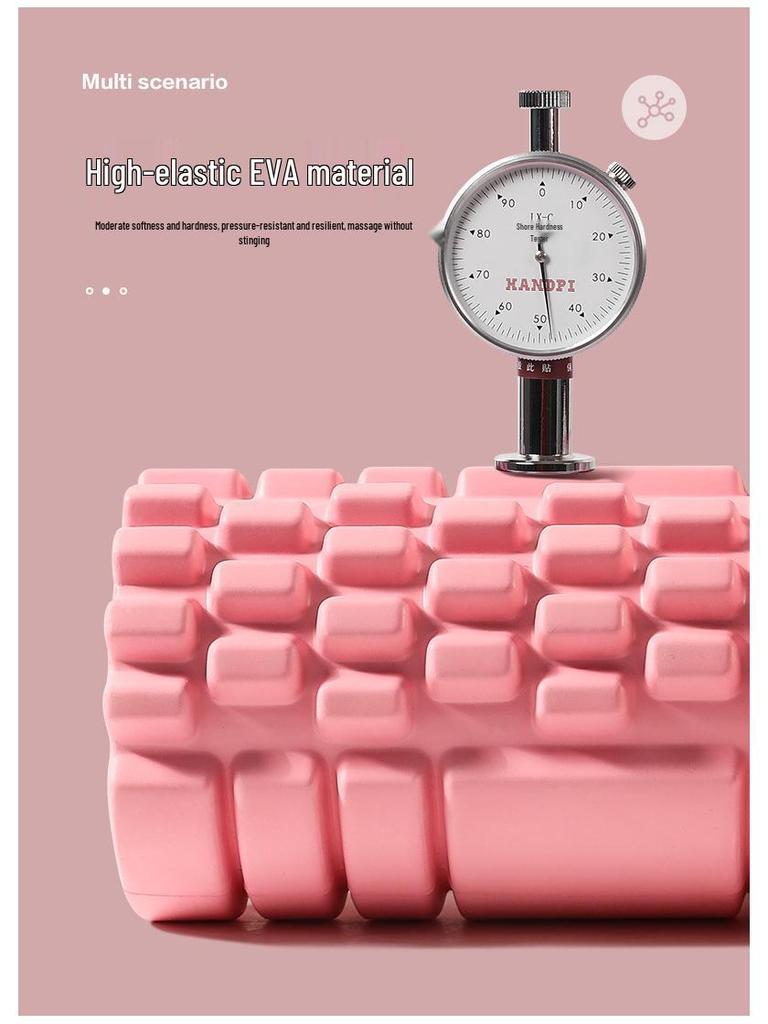 Doku Tasarımlı Pembe EVA Köpük Yoga Masaj Rulosu