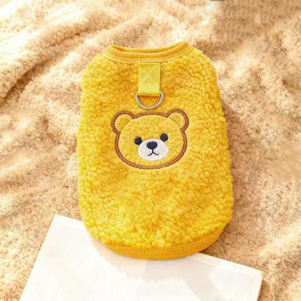 

Cartoon Puppy Jacket Thickened Cat Pullover Fashion Cat Sleeveless Vest Outdoor Activities M жёлтый