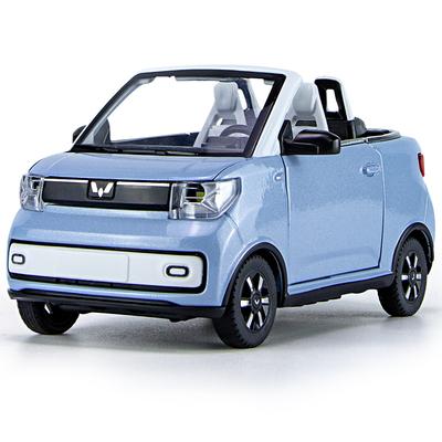 Decorazione per auto di simulazione WuLing MINI EV in scala 1/24, camion pressofuso in lega L'elettricità statica può aprire la porta dell'auto giocattolo Regalo per adulti per gli amanti della collezione