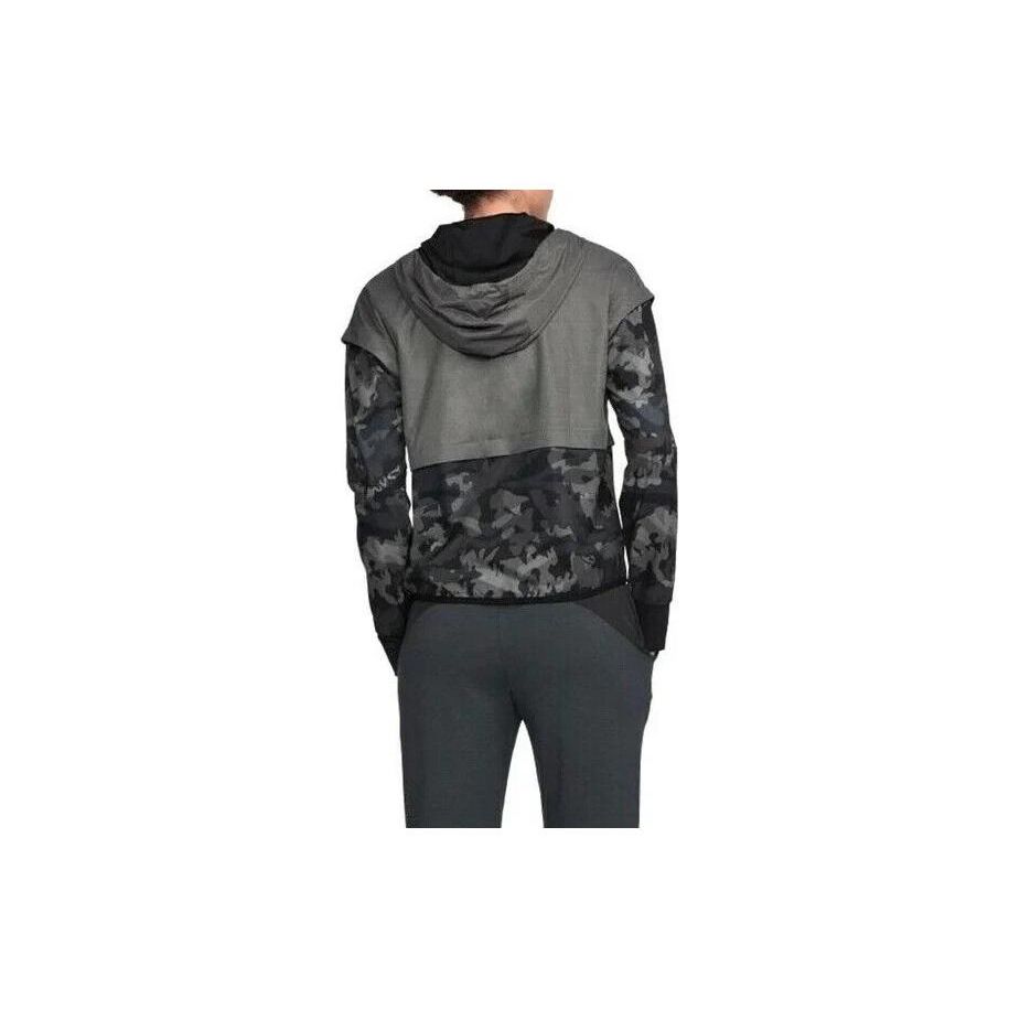 Under Armour Hooded Drawstring Comfortable Jacket Women jackets Gray 1317917-001