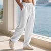 Loose-fit Men's Casual Homewear Linen Simple Light Luxury Sports Trousers