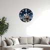 Superior-Grade Dark Blue Superior-Grade Nautical Premium-Quality Sail-Craft First-Class Wooden First-Class Wall Premium-Quality Clock 10-16Inch