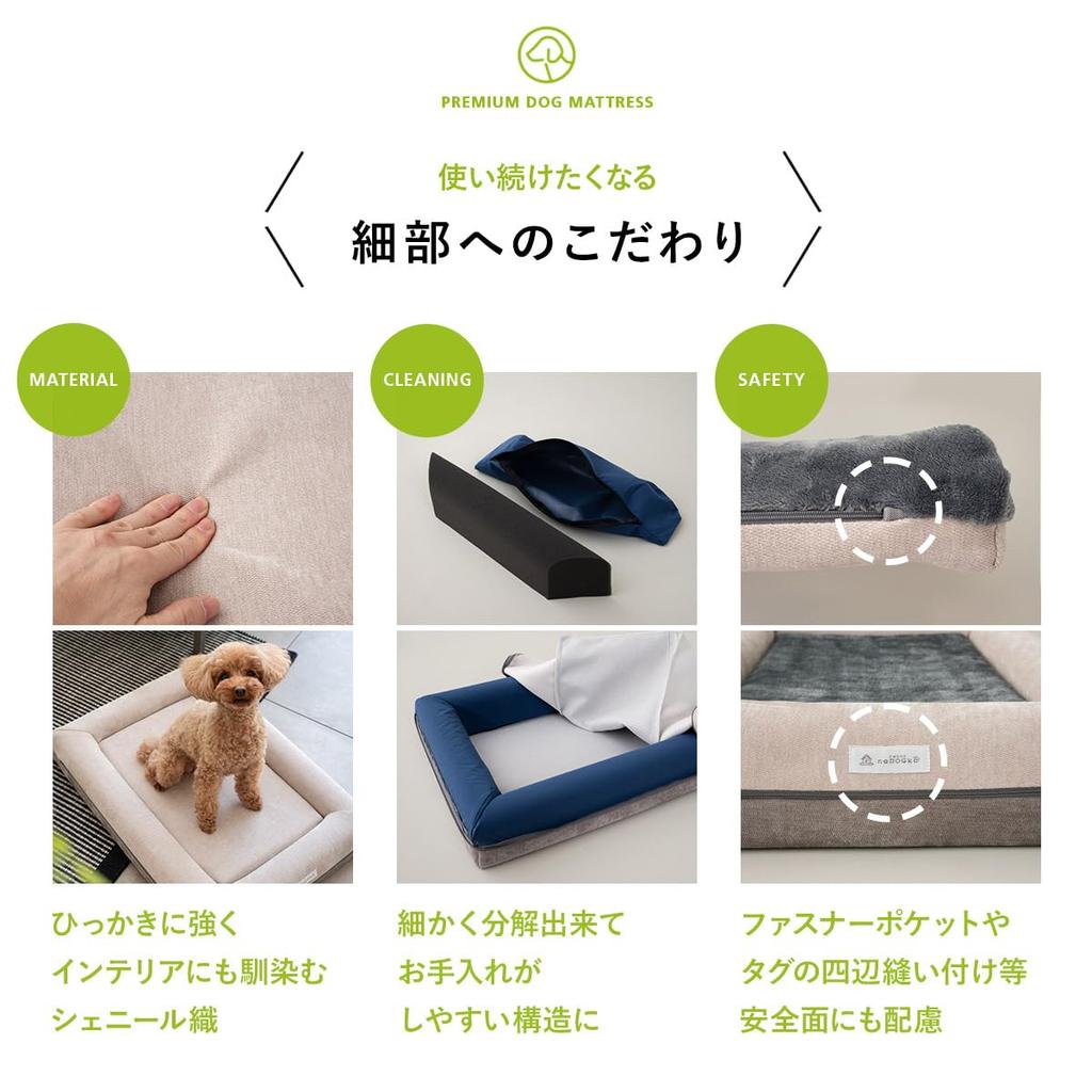 EMOOR 3D Druckentlastende Premium Hundematratze, Größe L