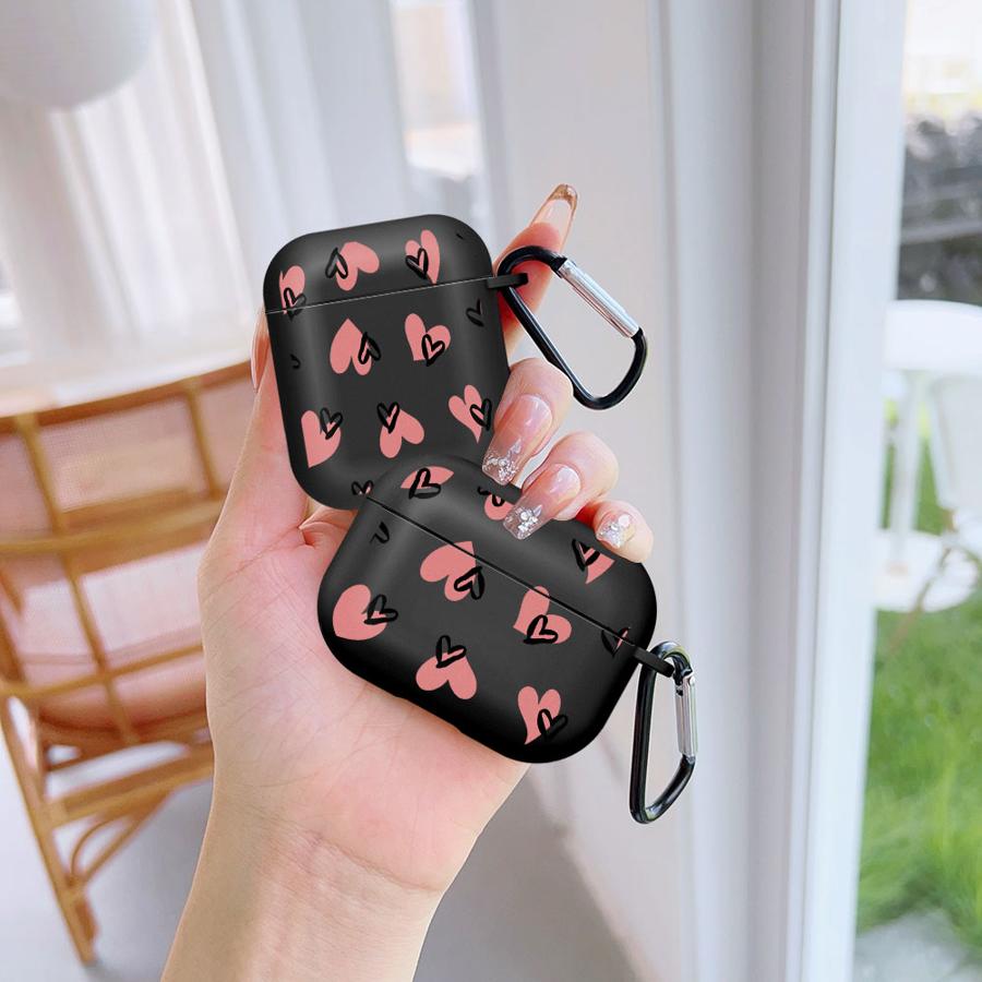Cute INS Pink Love Heart Case For Airpods Pro3 4 Pro 1 3 Pro2 2 Earphone Cases Cover