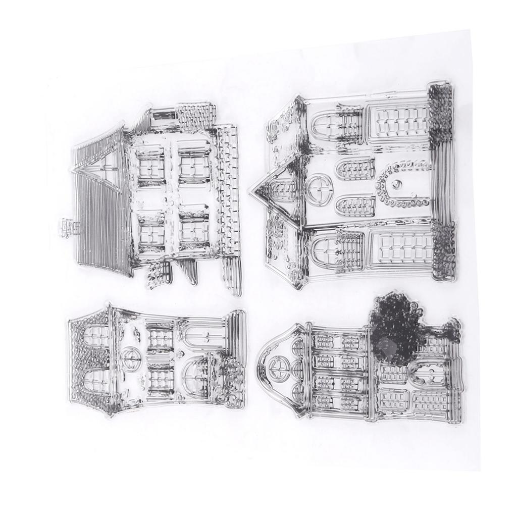 Scrapbook Photo Cards Rubber Stamp Clear Transparent Stamps House