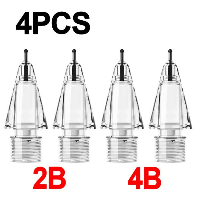 Pencil Nibs for Apple Pencil 1st 2nd Generation Needle Tube Damping Mute Wear-resistant Elastic Stylus Pen Tips for iPencil 1 2