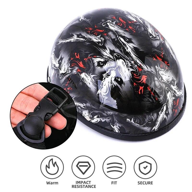 Half Face Helmet Unisex Ultralight Motorcycle Helmet Retro Vintage Bike Helmet Cycling Safety Helmet