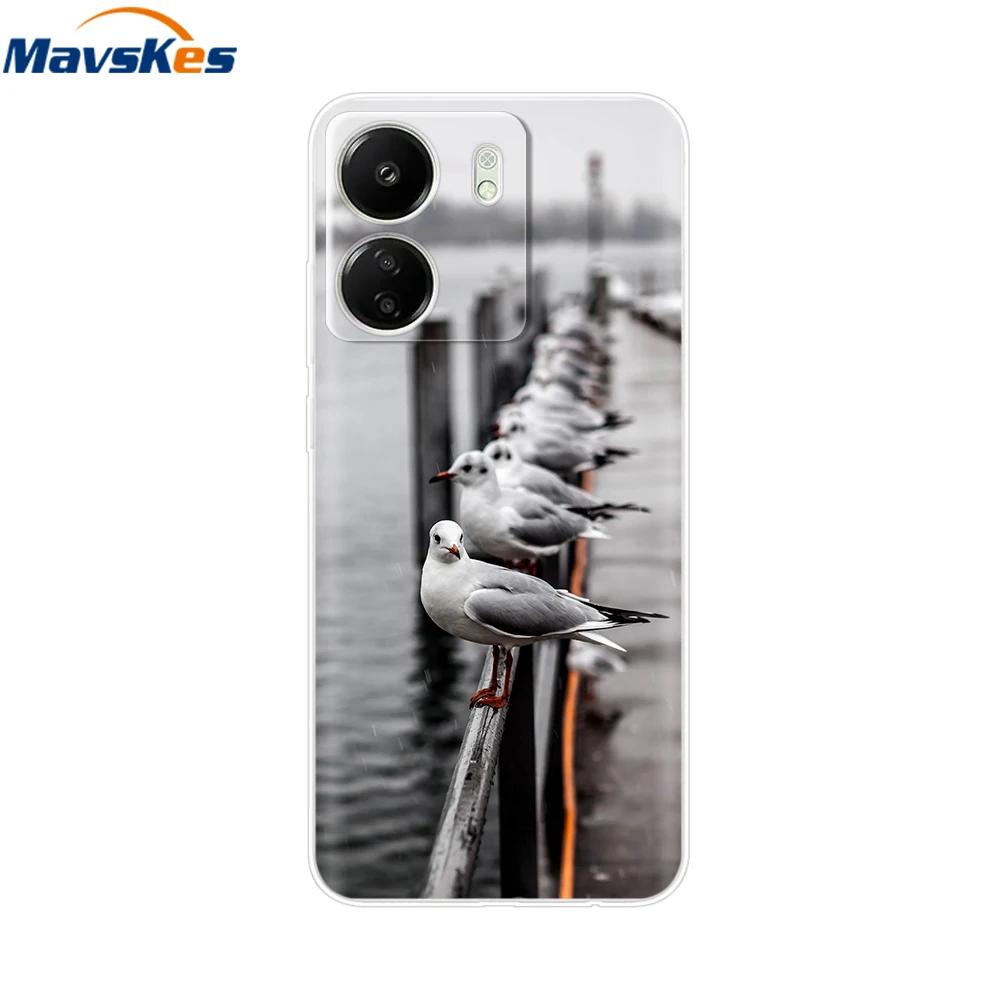 For Xiaomi Poco C65 Cases For Xiaomi Poco C65 Fashion Clear Soft Silicone Phone Cases TPU Fundas for PocoC65 c 65 Coque Bumper