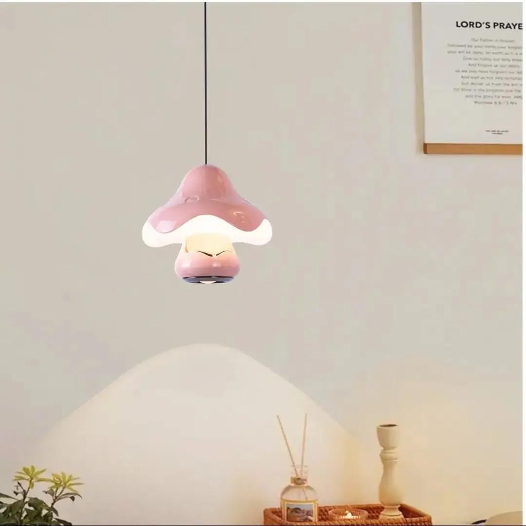 Cream wind children's room small chandelier touch atmosphere Bedroom bedside table simple fashion hanging wire lamps.