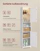 VASAGLE Bathroom Cabinet with Lighting Tall Slim Bathroom Cabinet Storage Cabinet with Adjustable Shelves for Small Spaces Modern 40cm Wide Cloud
