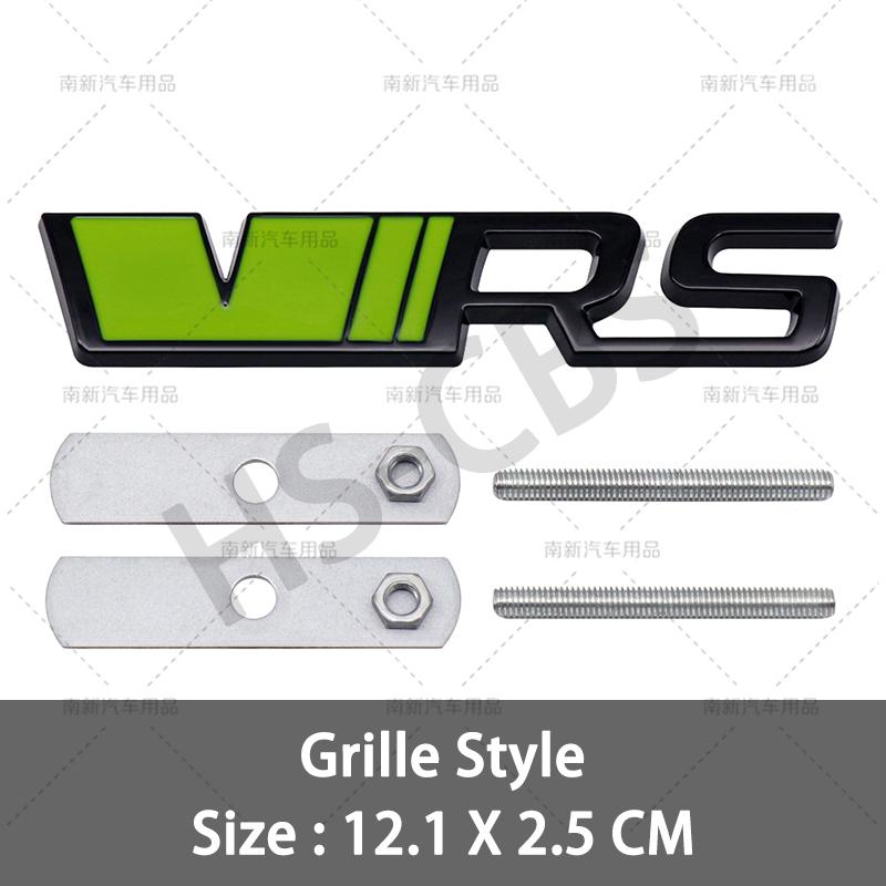 Metal 3D VRS Badge Car Front Grill Emblem VRS Rear Trunk JGHJ6 Decal Stickers For Fabia Octavia Rapid Superb Yeti Karoq Vision Kodiaq