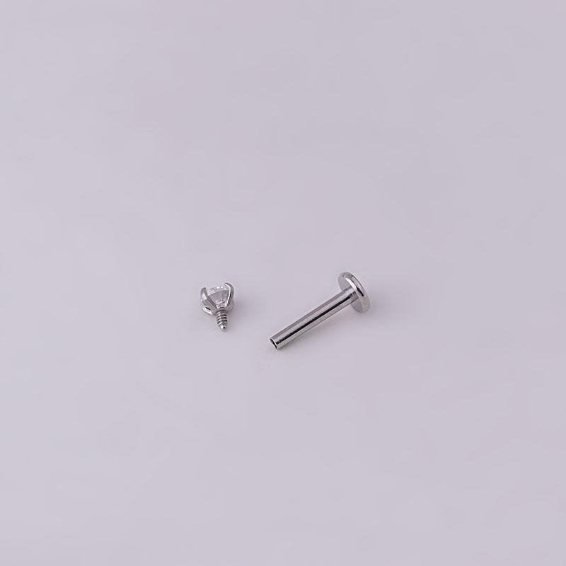 2 Stück Edelstahl Piercing Tragus Ohrstecker, Kristall Labret Kleiner Ohrstecker Helix Knorpel Ohrring für Frauen Körperschmuck