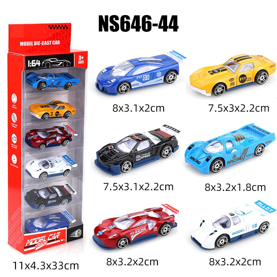 1:64 Alloy Toy Car Racing & Police Model Set for Kids