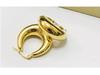 18K Gold Crescent Hoop Stainless Steel Ear Cuffs
