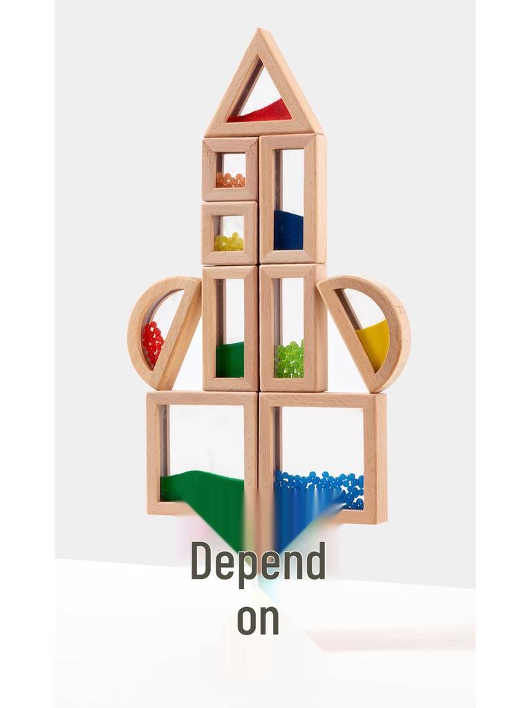 Regenbogen Acryl Bausteine - Pädagogisches & sensorisches Spielzeug für Kleinkinder, Kreative & vielseitige Stapel-Schreibtischgeschenke