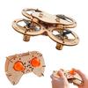Holz Drohne Puzzle Modellbausatz DIY Handgemacht Fernsteuerbare Drohne Baukasten Kinder Erwachsene Mini RC Quadcopter Montage Spielzeug