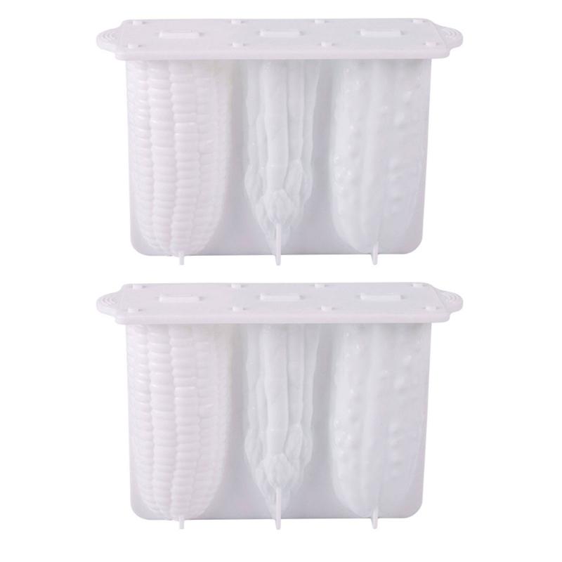 Silicone Popsicles Molds 4 Cavities Vegetable Shape Ices Cream Mold Freezers Ices Mold Cake Candy Candy Mold Nonstick