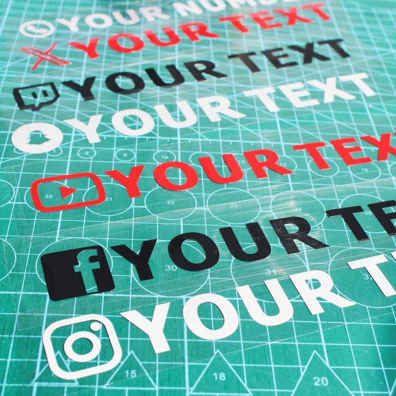 Текст Автонаклейка Мое Имя tagram Facebook  САЙТ X YouTube Канал Snapchat Twitch Мотоцикл Окно Скутер Наклейка 15cm length белый