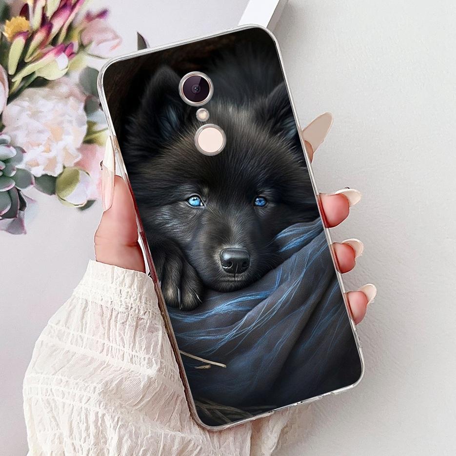 For Xiaomi Redmi 5 Plus Case Cute Cat Lion Painted Cover Soft Silicone Phone Case For Xiaomi Redmi 5 Redmi5 Plus Back Cover Bags
