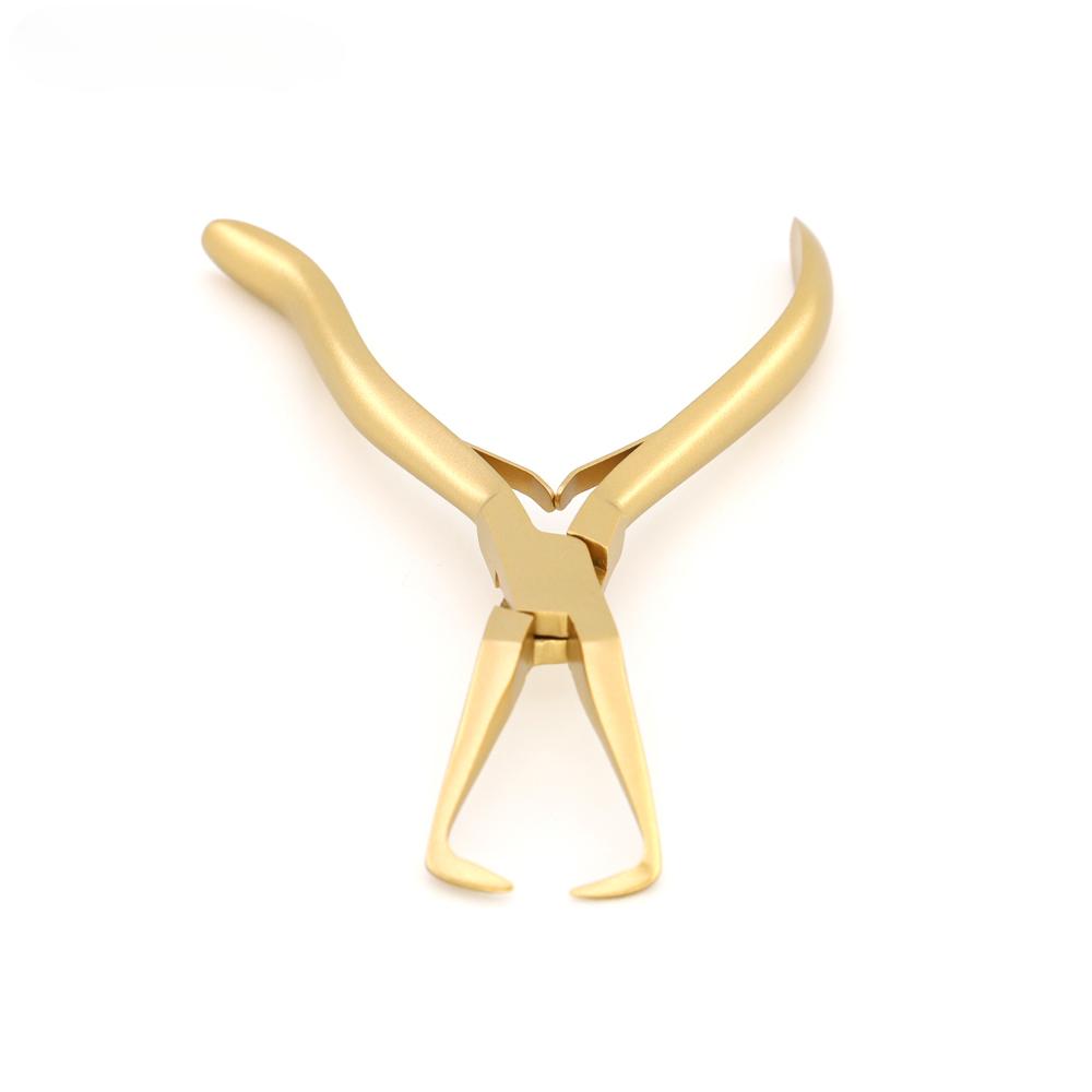 Golden 1 Piece Stainless Steel Hair Extensions Pliers for Removal Micro Link Pliers Link Ring Beads Opener Hair Extensions Tool