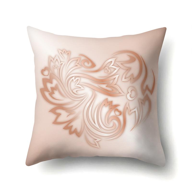 Polyester Pillow Case Automobile Decoration Home Printed Pillow Case Waist Cushion Cover Car Cushion Head Cushion Cover