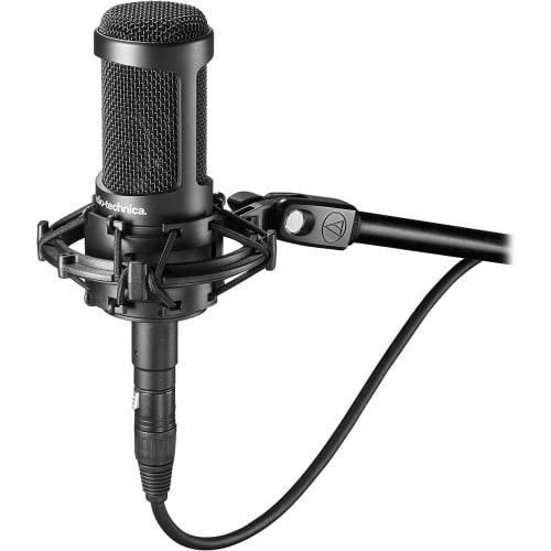 

Audio-Technica AT2050 Condenser Microphone, XLR, Unidirectional/Bidirectional/Omnidirectional, Low-Cut Switch, Pad Switch, Dedicated Shock Mount Inclu