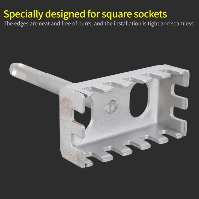 Square Shank Slot Punch Tool Hole Cutter for 86 Type Electrical Box Drill Bit for Electricians and DIY Installations