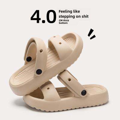 Damen 2025 Trendige Sandalen & Pantoletten mit dicker Sohle – Höhenverstärkende Strandbekleidung.