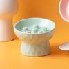 Anti Tipping Cat Slow Feeder Bowl Ceramic Pet Drinking Eating Feeder  Wet Dry Food