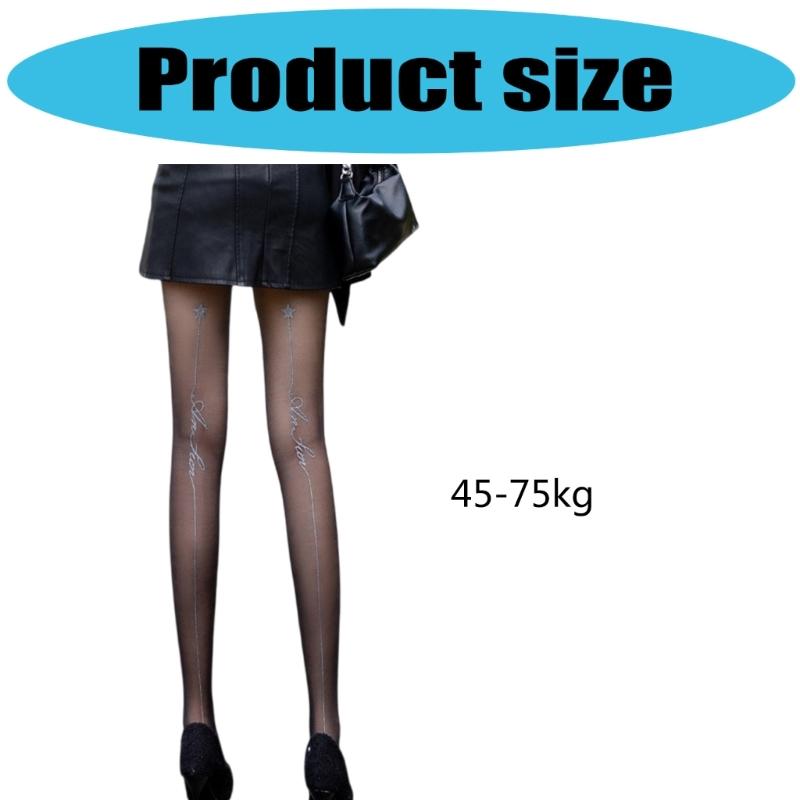 Shrimp Line Black Sheer Pantyhose High Elasticity Elegant Back Seam Seamed See Through Nylon Tights Stocking for Women