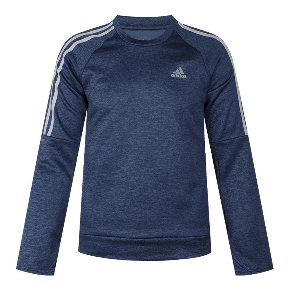 

Adidas Otr Crew Neck Striped Long Sleeve Knit Sweater Men Tops Blue DZ2006 L