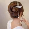 New Chinese Style Mermaid Hair Sticks Ancient Metal Rhinestone Pearl Long Tassel Hairpin Women Luxury Elegent Hair Accessories