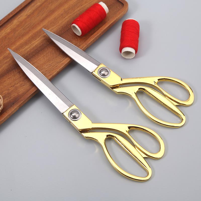 Yangjiang Tailor's Large Stainless Steel Scissors for Household Clothing and Fabric Cutting.