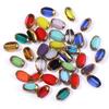 1 Strand 4x7mm Faceted Oval Crystal Beads Colorful Loose Spacer Glass Rice Beads For DIY Handmade Bracelet Necklace Accessories