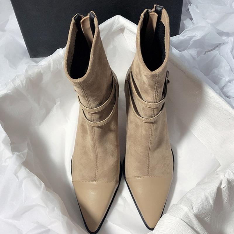 

Casual High Heel Women s Retro Western Short Boots Winter New Luxury High Quality Casual Outdoor Women s Motorcycle Boots 37