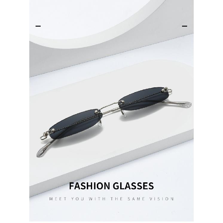 Small Frame Sunglasses, Rimless Sunglasses, Ultra-lightweight Mini Glasses